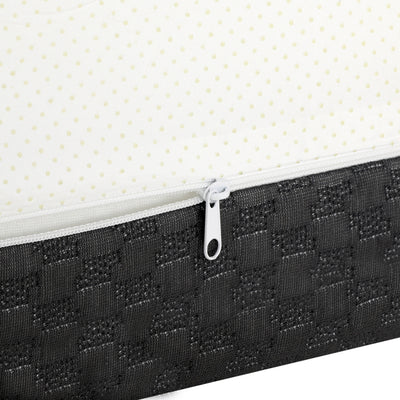 Close-up of Belle Cool Gel Memory Foam Mattress 25cm Thick - King Single with breathable cover and zipper detail
