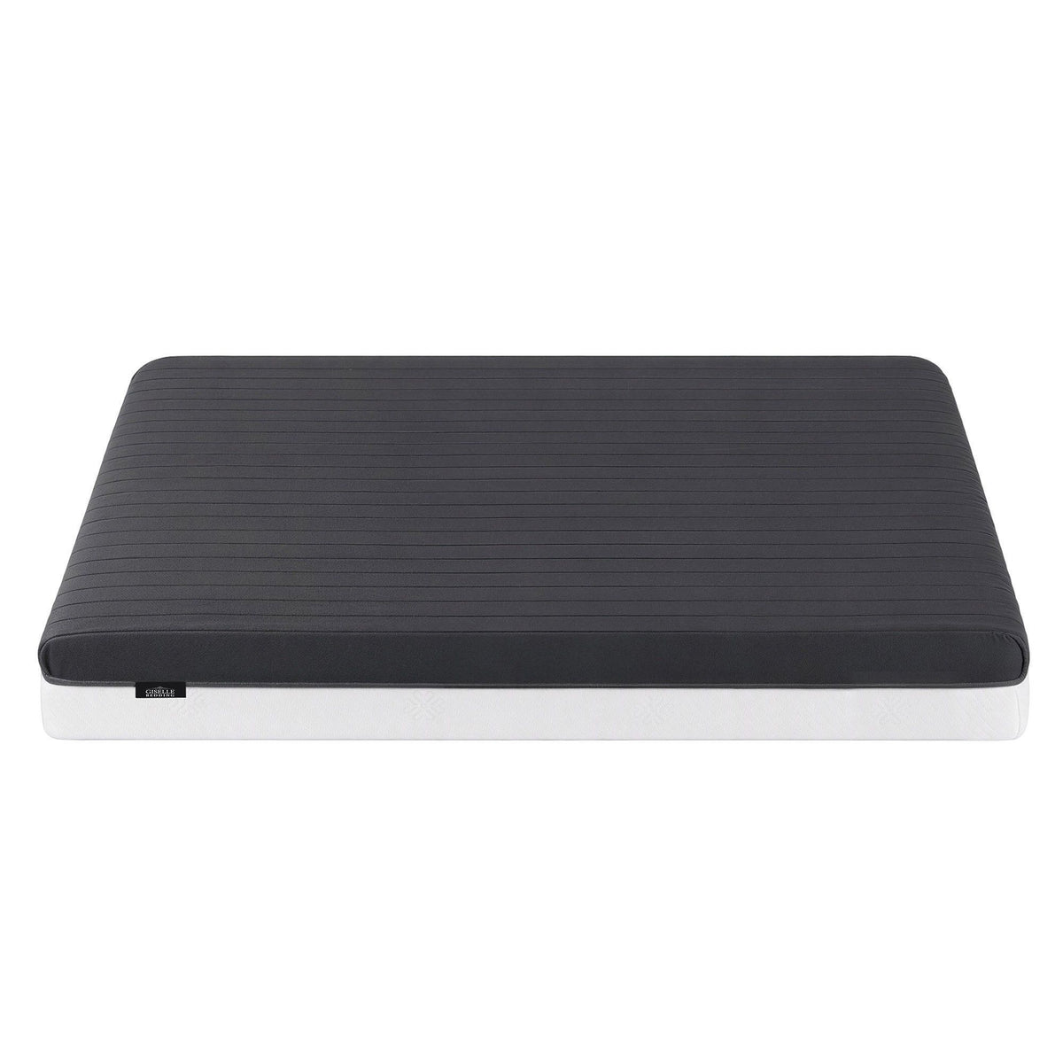 18cm Double Memory Foam Mattress Dual Feel Reversible - Charcoal and White