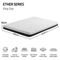 18cm King Dual Feel Reversible Memory Foam Mattress - Charcoal