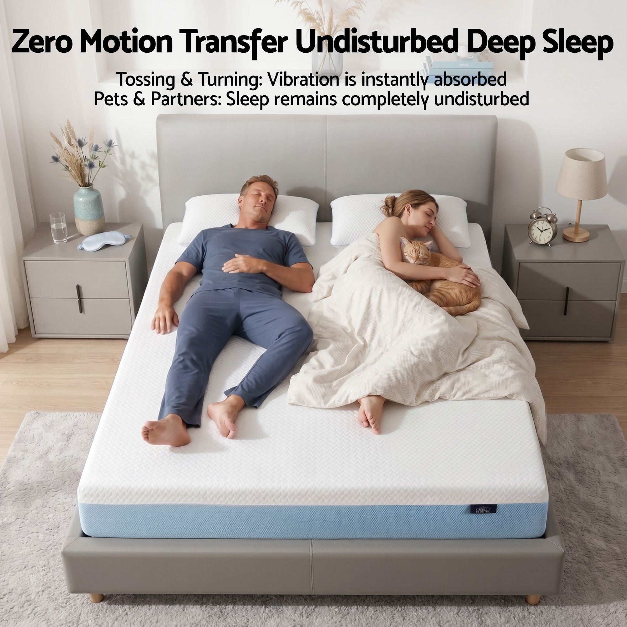 22cm Cooling Gel Memory Foam Mattress Double Medium Firm