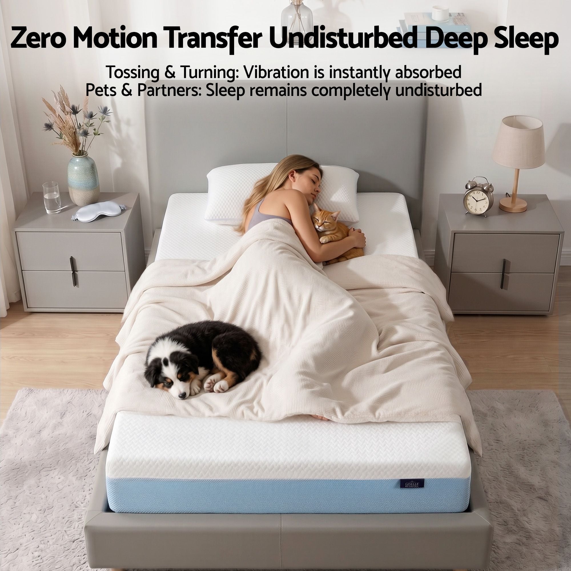 22cm Cooling Gel Memory Foam Mattress Single Medium Firm