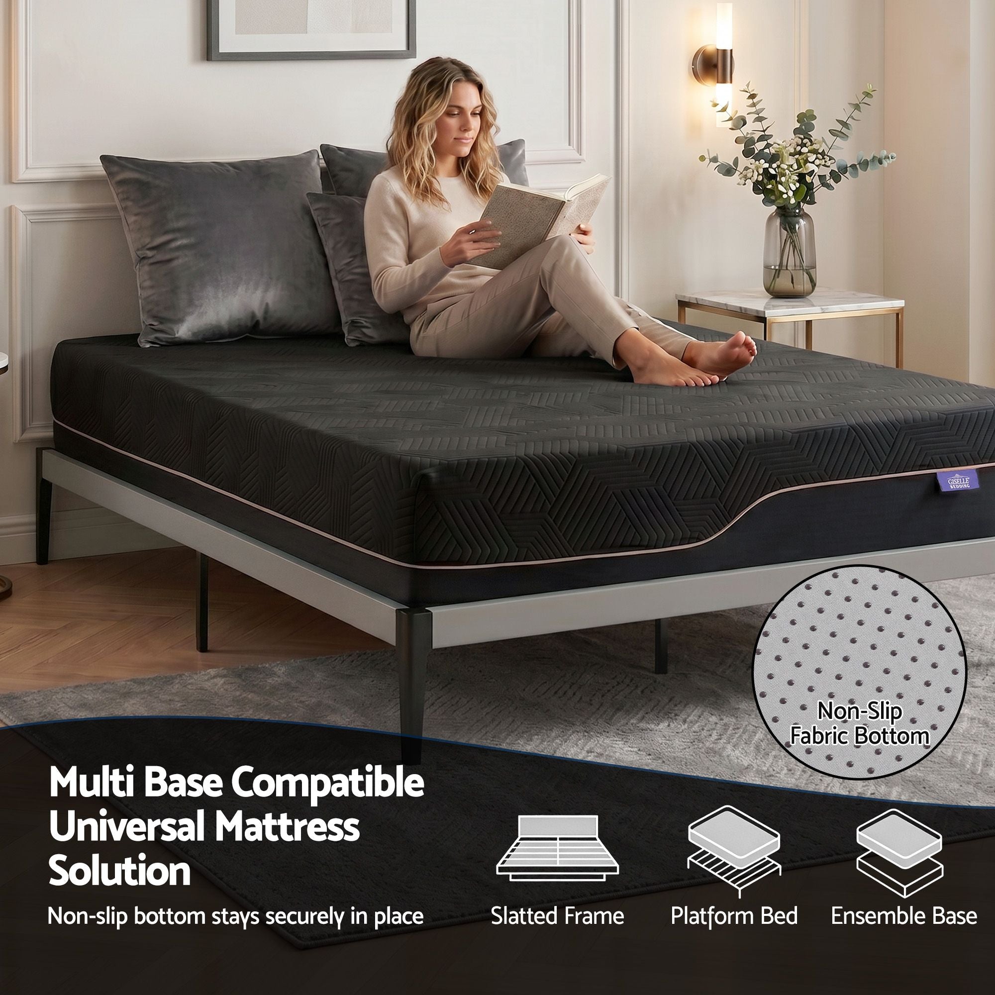 Double Cooling Memory Foam Mattress Medium Firm with Gel Comfort 30cm