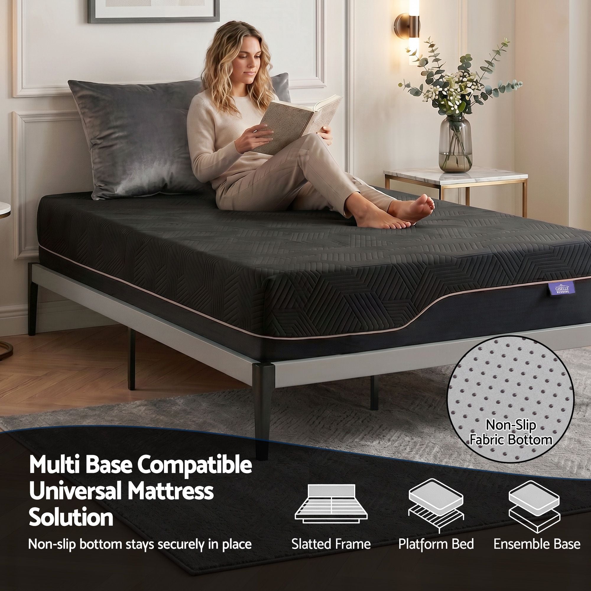 Single Cooling Memory Foam Mattress Medium Firm with Gel Comfort 30cm