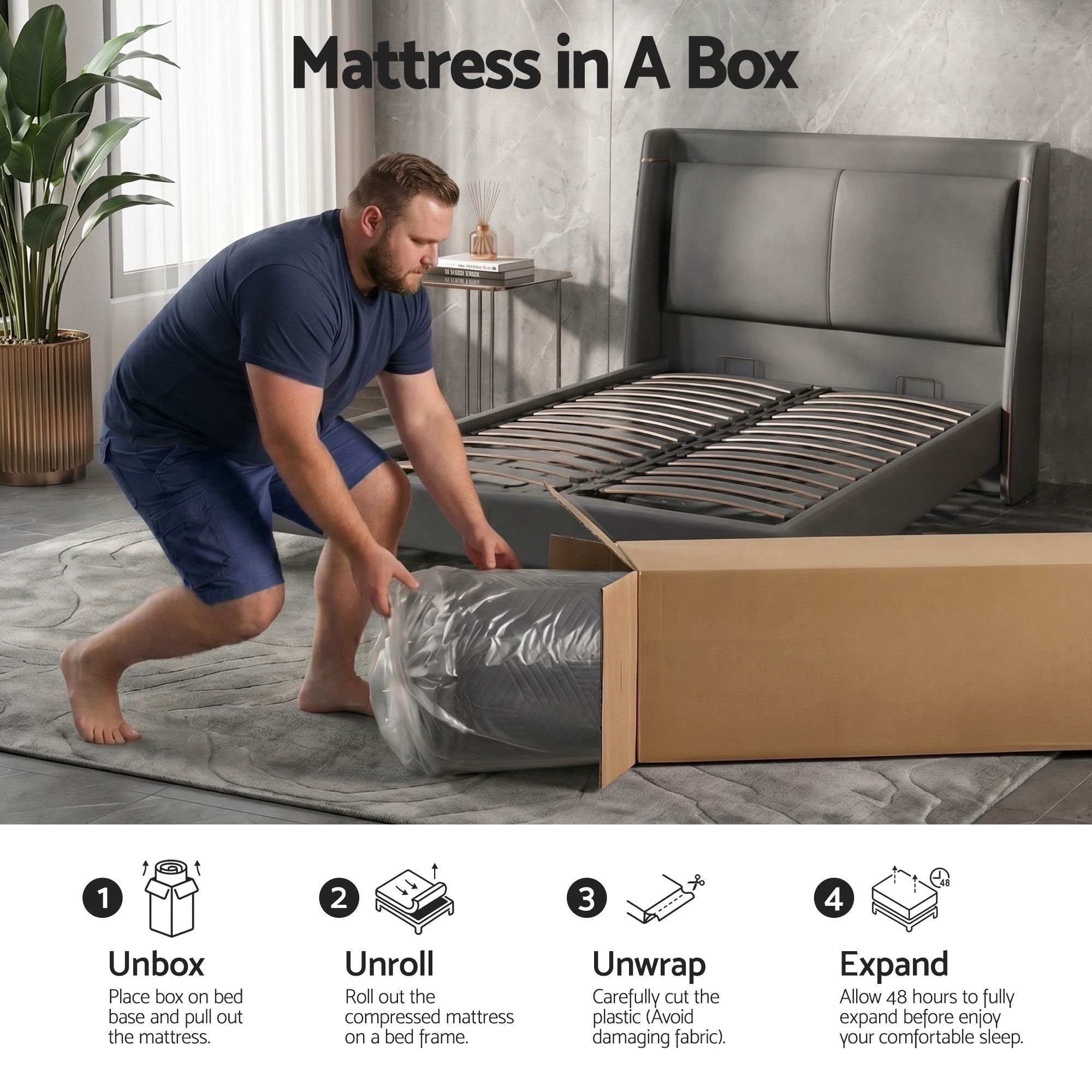 Single Cooling Memory Foam Mattress Medium Firm with Gel Comfort 30cm
