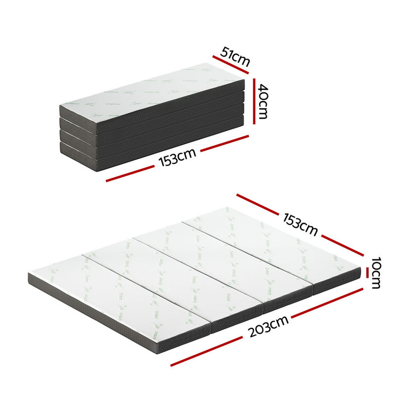 Foldable Mattress Folding Foam Queen Bamboo-2