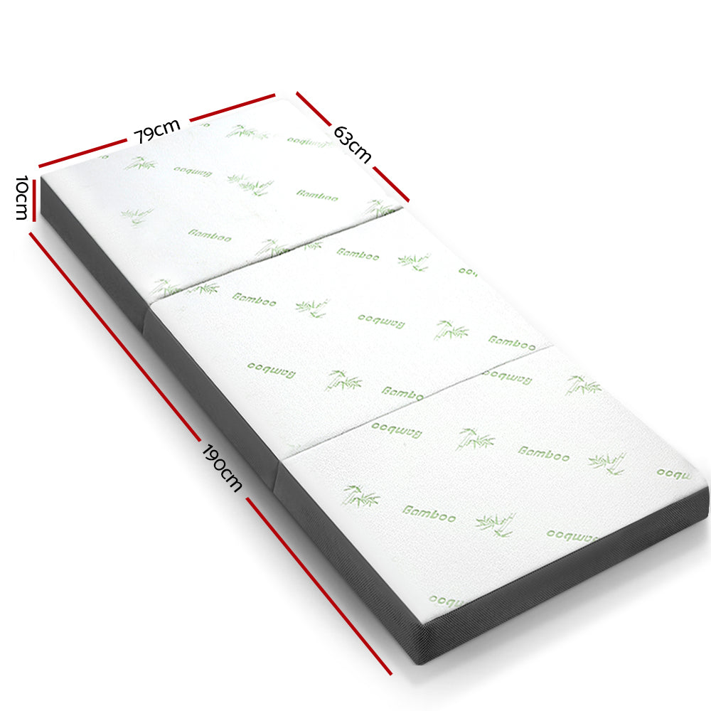 Folding Foam Portable Mattress Bamboo Fabric