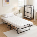 Folding Bed with Mattress, Portable Rollaway 150kg Capacity 190CM