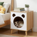 Cat Nest Bedside Table with Solid Wood Legs