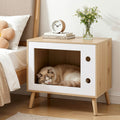 Cat Nest Bedside Table 60cm Solid Wood