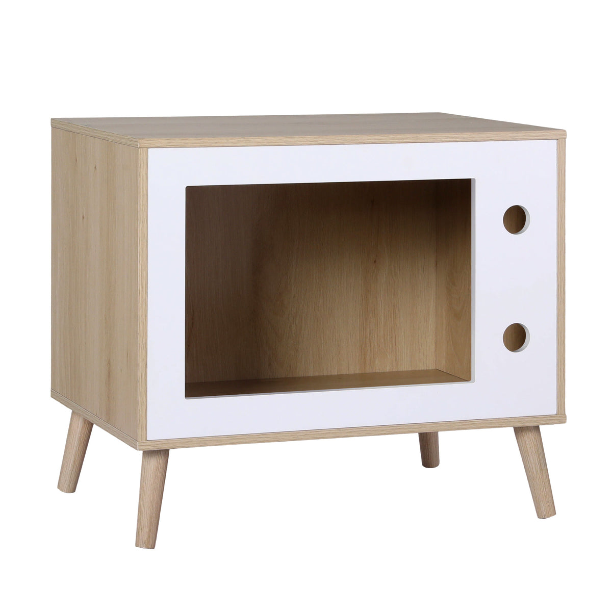Cat Nest Bedside Table 60cm Solid Wood