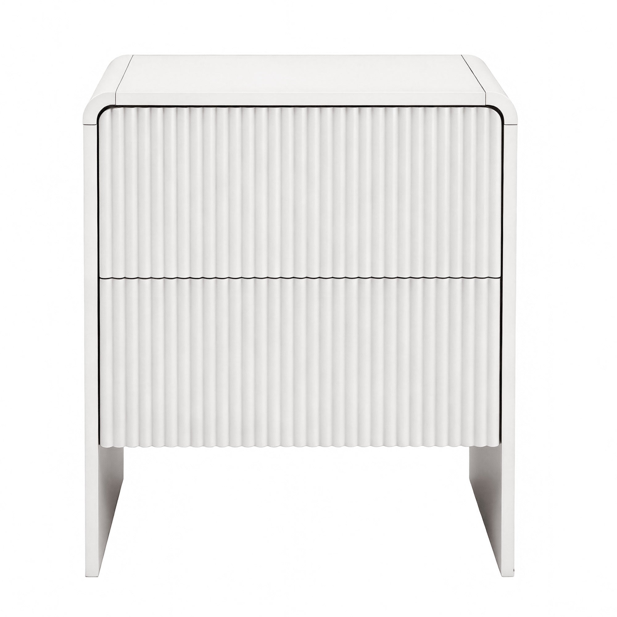 Bedside Table 2 Drawers - Beige