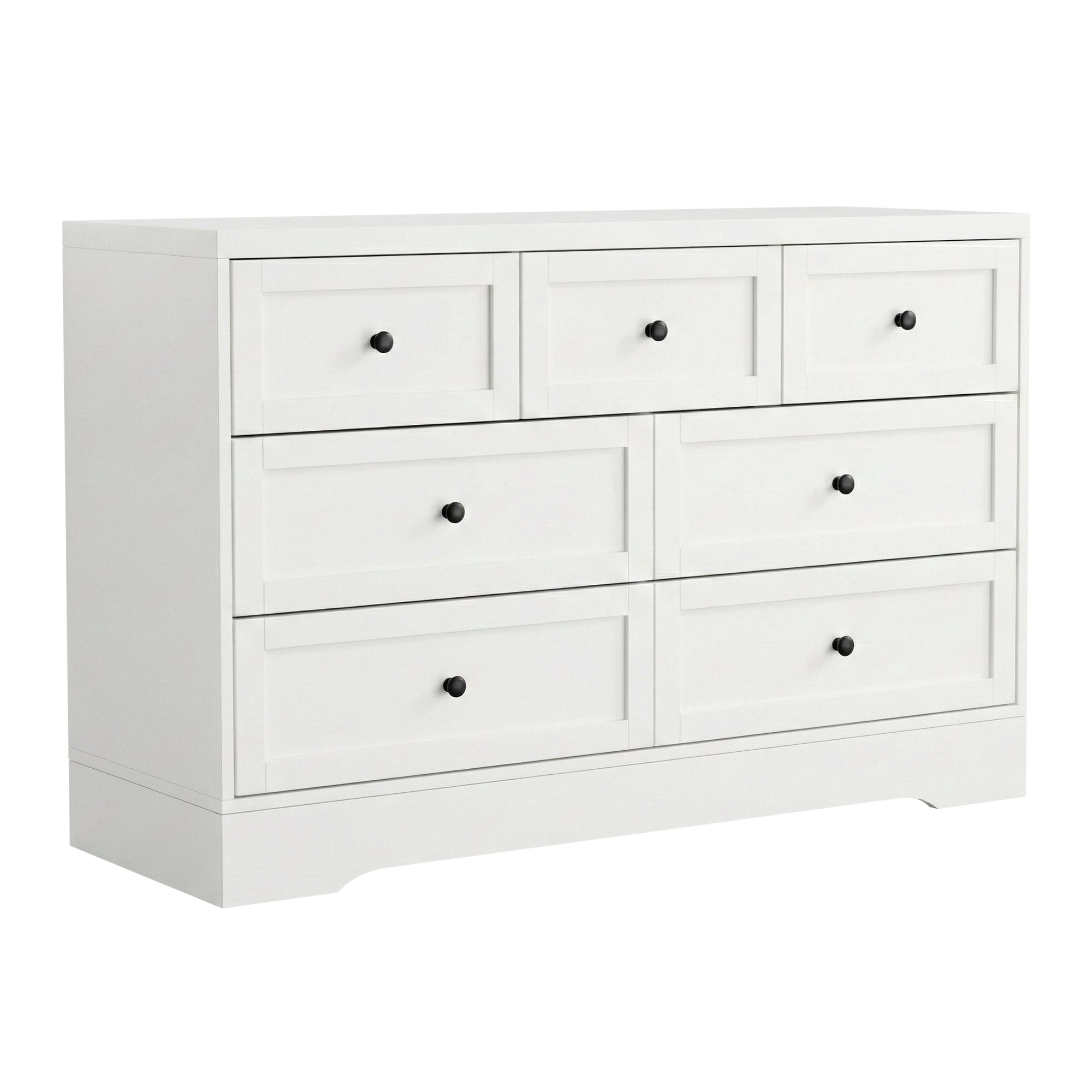 7 Chest of Drawers Dresser Table White