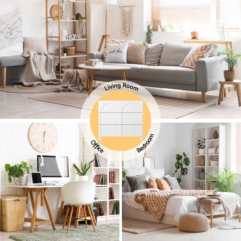 3 Chest of Drawers Lowboy Dresser Cabinet White