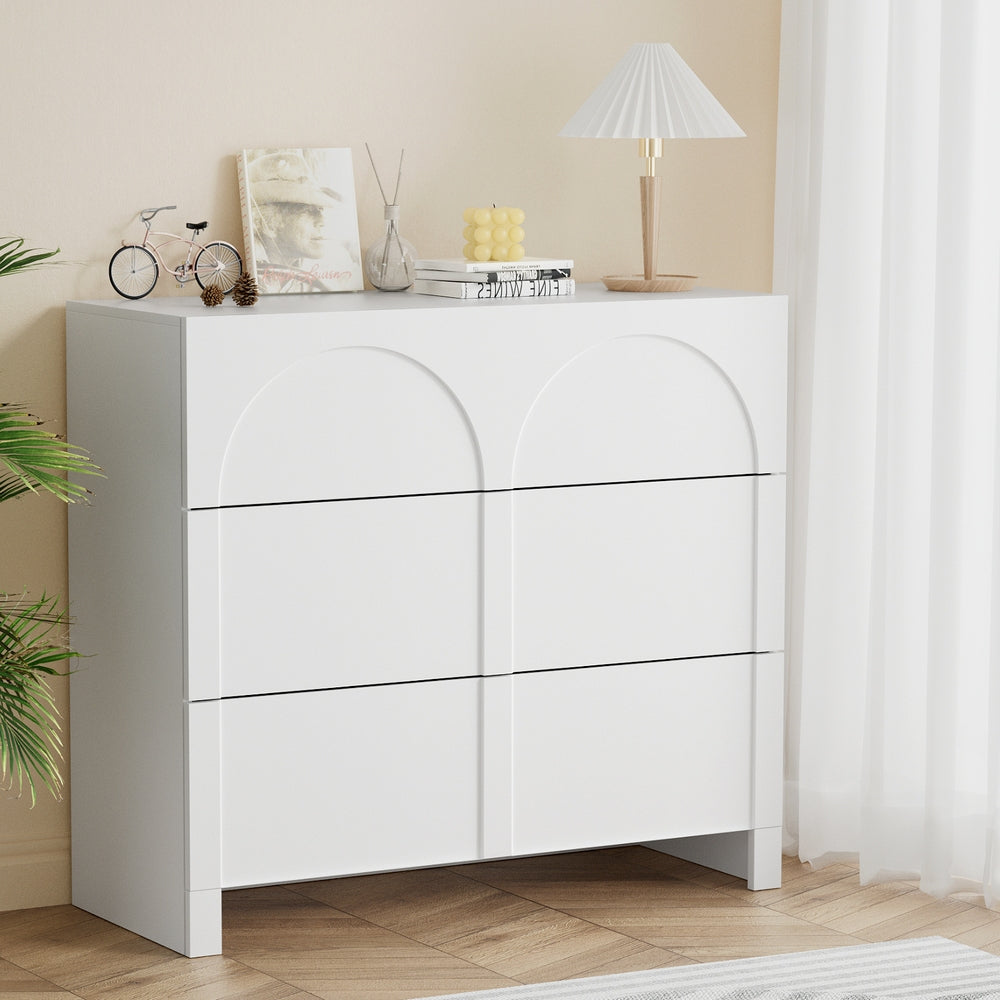 3 Chest of Drawers Lowboy Dresser Cabinet White