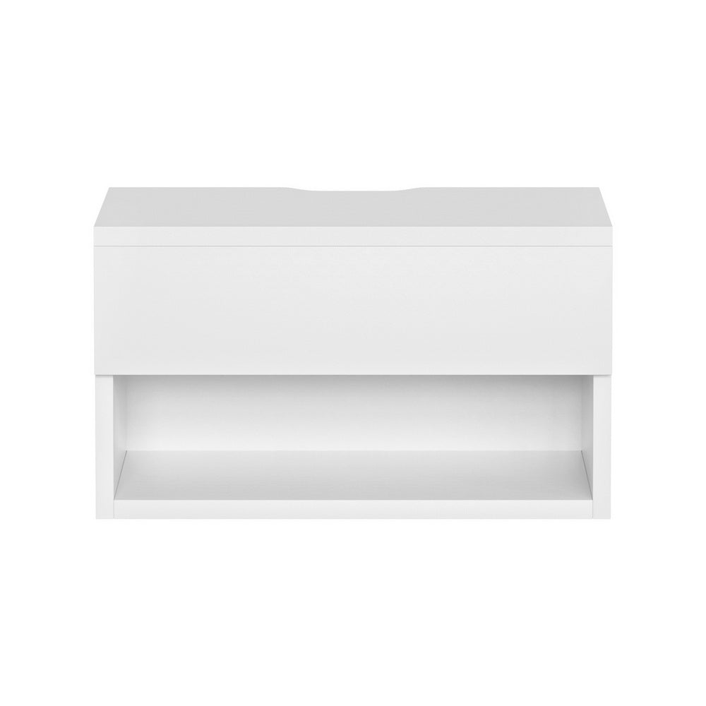 Floating Bedside Table Nightstand - White