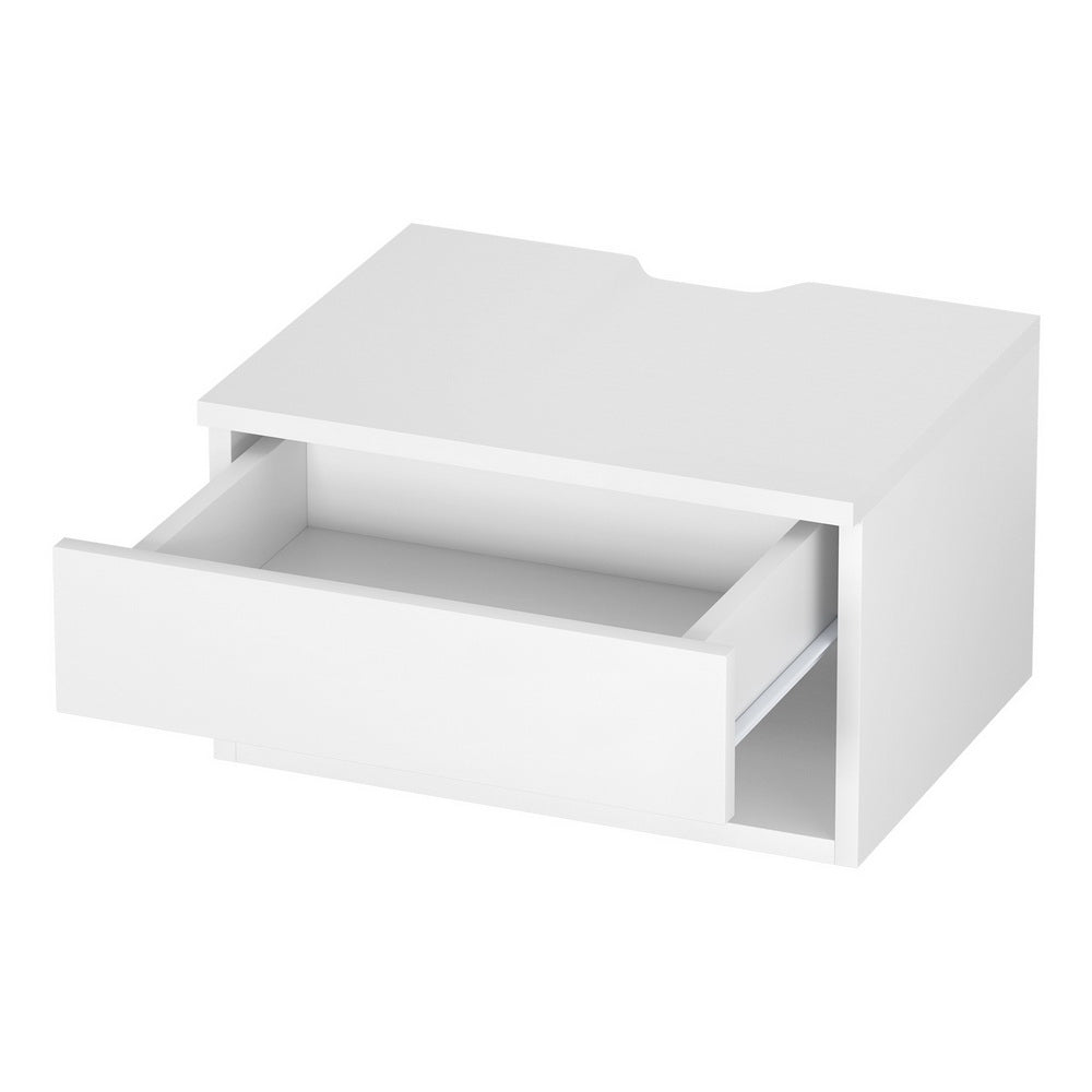Floating Bedside Table Nightstand - White