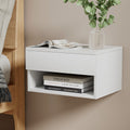 Floating Bedside Table Nightstand - White