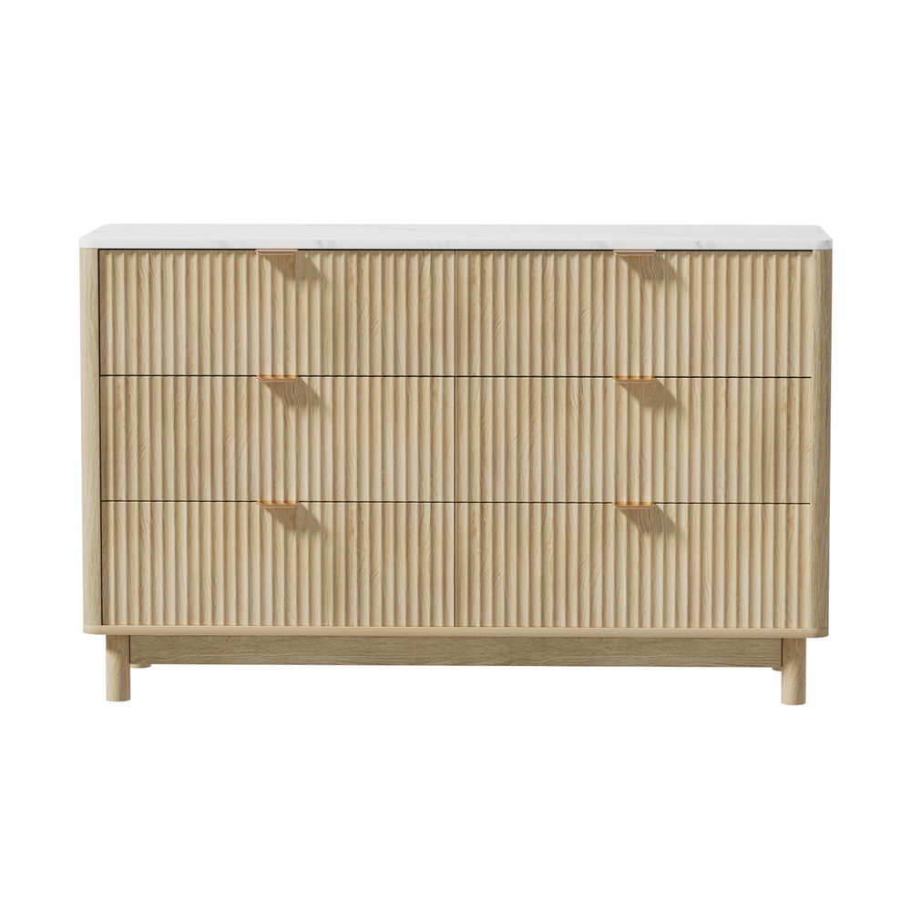 6 Chest of Drawers Dresser Table Pine