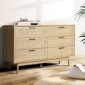 Rattan Tallboy With 6 Drawers