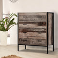 Rustic Industrial Look 4-drawer Tallboy