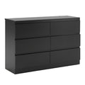 6 Chest of Drawers Lowboy Black