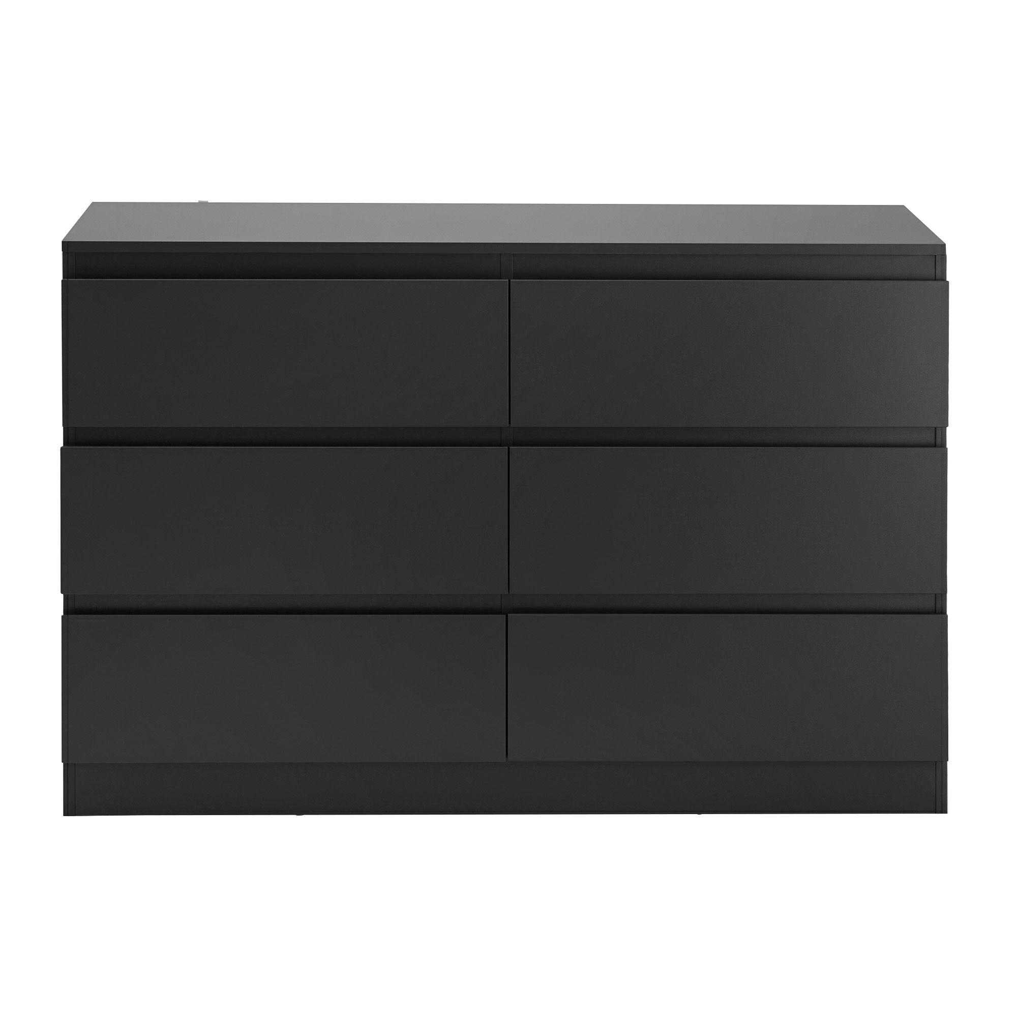6 Chest of Drawers Lowboy Black