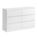 6 Chest of Drawers Lowboy White