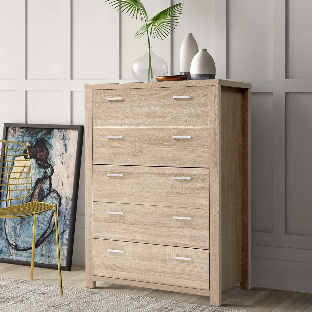 Maxi 5-drawer Tallboy Oak