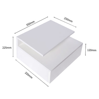 Levede 2x Bedside Tables Side Table White-1954802716639367170