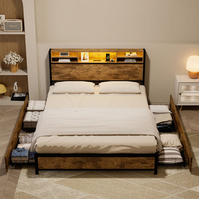 Levede bed frame queen-1973193466980732934