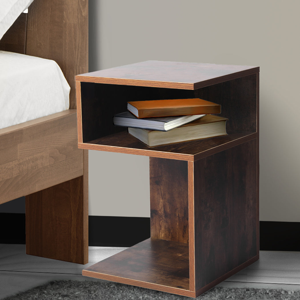 Levede Bedside Tables Drawers Side Table Oak-1910112901662904326