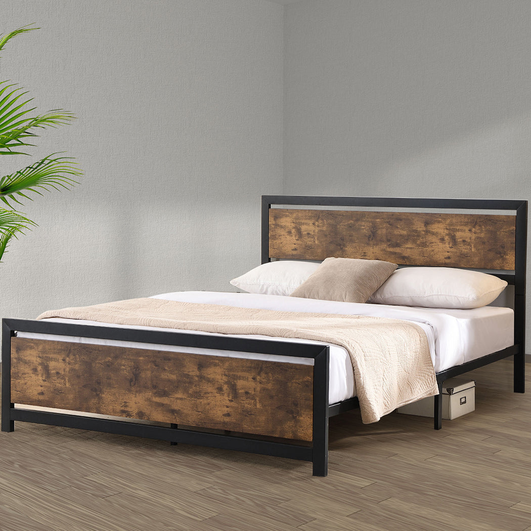 Levede Metal Bed Frame Mattress Base Double-1954802932109152262