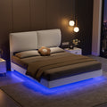 Levanta Queen Floating LED Bed Frame – White