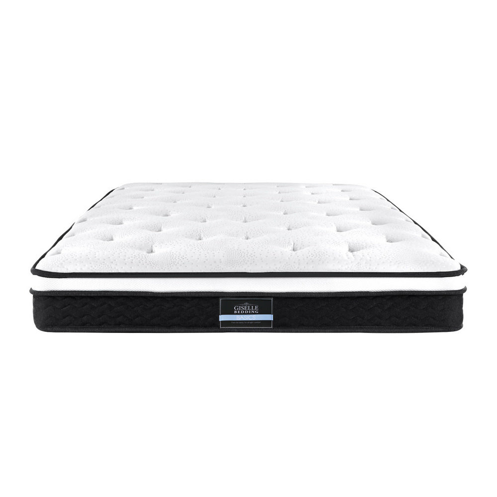 Single Package | Bruno Minimalist Solid Pinewood Bed Frame & Bonita Pillow Top Mattress (Medium Firm)