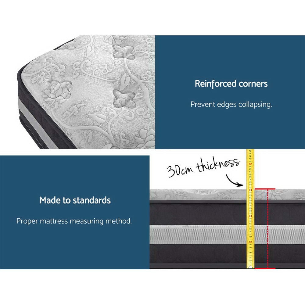 Lotus Tight Top Pocket Spring Mattress 30cm Thick - King