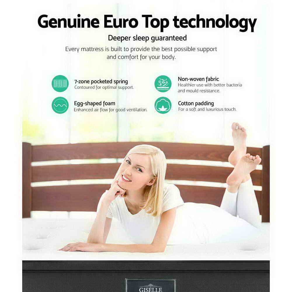 Eve Euro Top Pocket Spring Mattress 34cm Thick - King