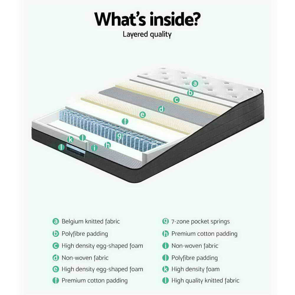 Eve Euro Top Pocket Spring Mattress 34cm Thick - King