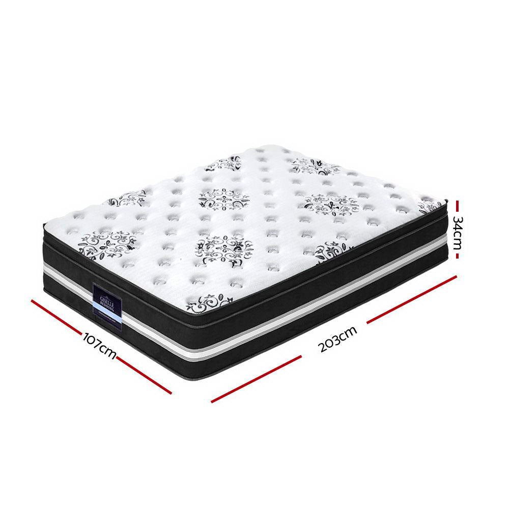 Donegal Euro Top Cool Gel Pocket Spring Mattress 34cm Thick - King Single