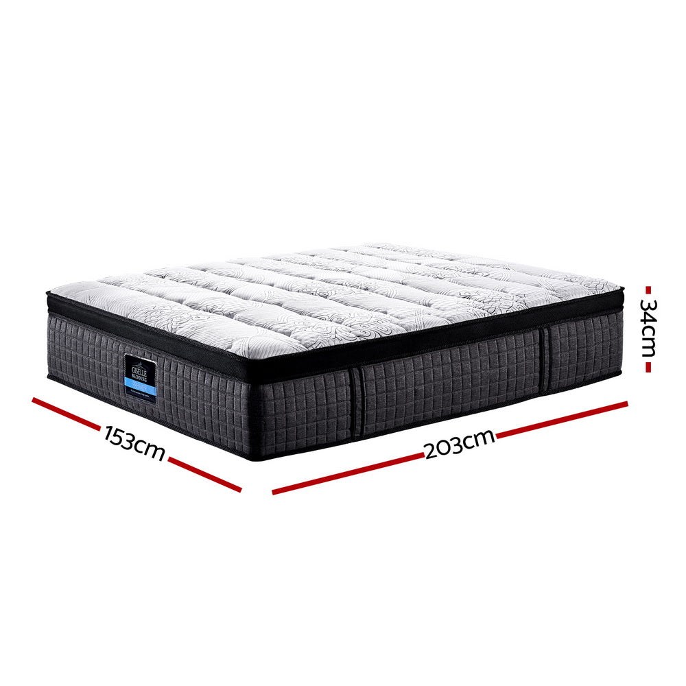 Marc Series Euro Top Mattress 34cm Thick - Queen with 9-zone pocket spring system and medium-firm support