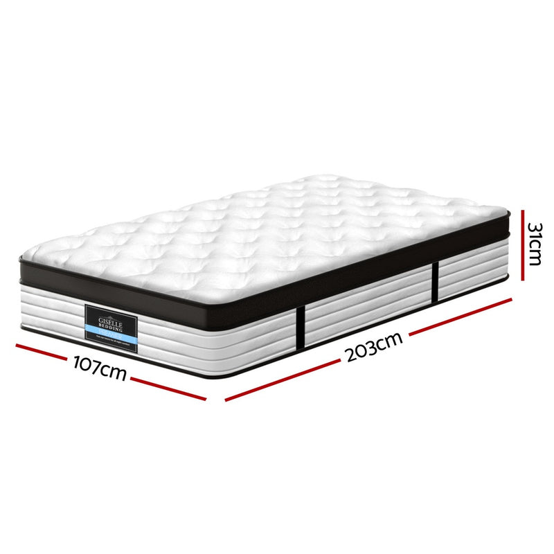 Devon Euro Top Pocket Spring Mattress 31cm Thick - King Single-2