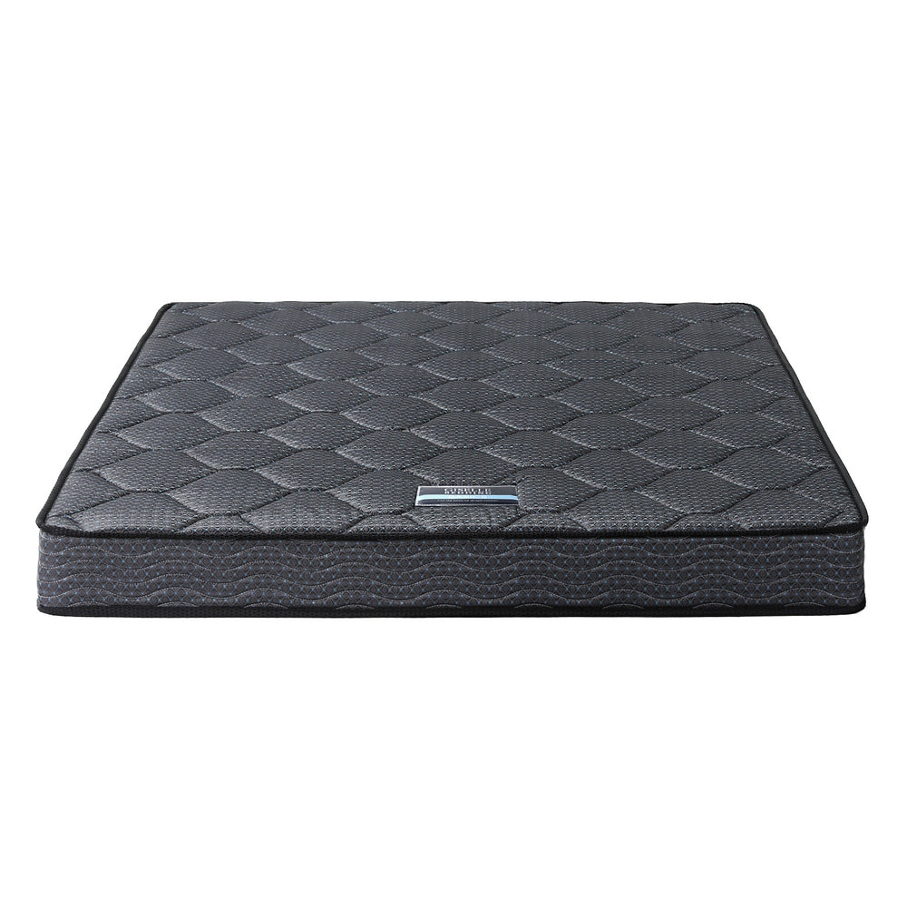 Serena Series Bonnell Spring Mattress 16cm Thick - King with quilted dark gray top for medium firm support