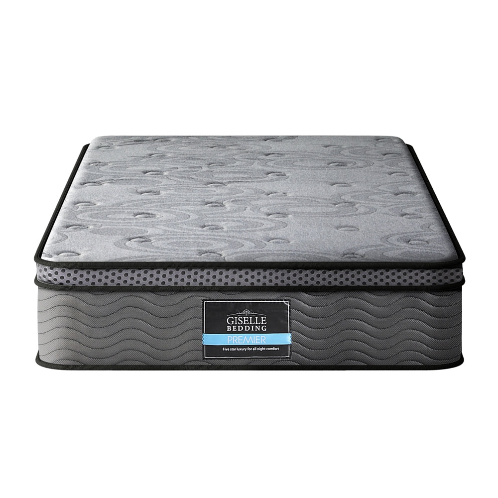 Reverie Series Euro Top Mattress 26cm Thick - Single with gray quilted top and supportive medium firm design