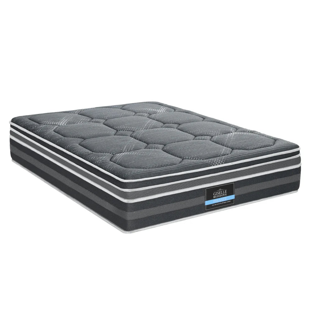 Double Comfort Package | Platinum Series Dual Euro Top Mattress (Medium Firm) in dark gray with quilted pillowtop surface