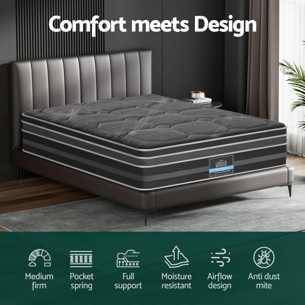 Double Comfort Package | Platinum Series Dual Euro Top Mattress (Medium Firm), Deluxe Pillowtop Topper, 2 Deluxe & 2 Cooling Pillows