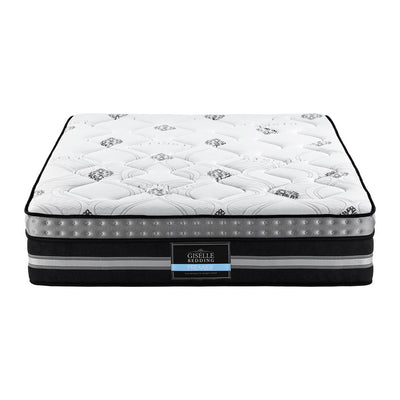 Galaxy Euro Top Cool Gel Mattress 35cm Thick - Double with quilted Euro top and medium firm support layer in bedroom setting