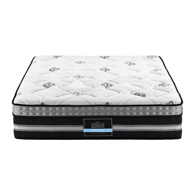 Galaxy Euro Top Cool Gel Mattress 35cm Thick - King with quilted top and black and gray sides, displayed on white background