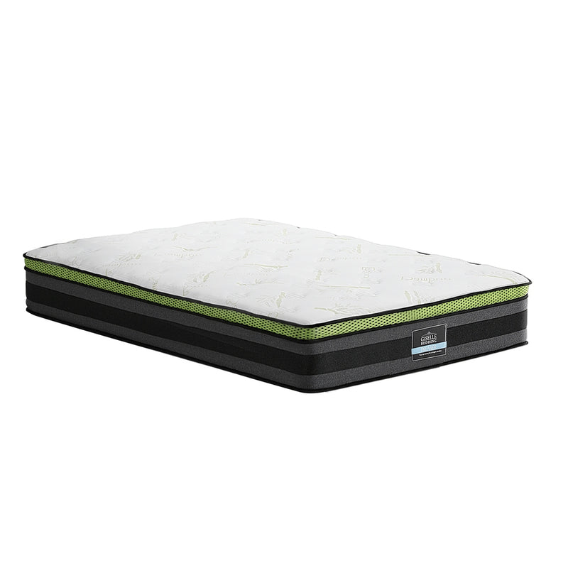 Tiberius Series Cool Gel Mattress 30cm Thick - Single with medium firm support and breathable cooling layer on white background