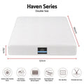 25cm Double Hybrid Mattress with Gel Foam and Edge Support - White
