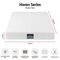 25cm Queen Hybrid Mattress with Gel Foam and Edge Support - White