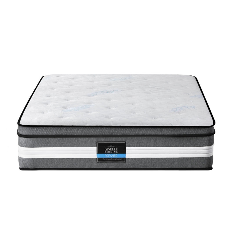 Lvory Euro Top Cooling Gel Pocket Spring Mattress 30cm Thick - Single with medium-firm support and breathable fabric design